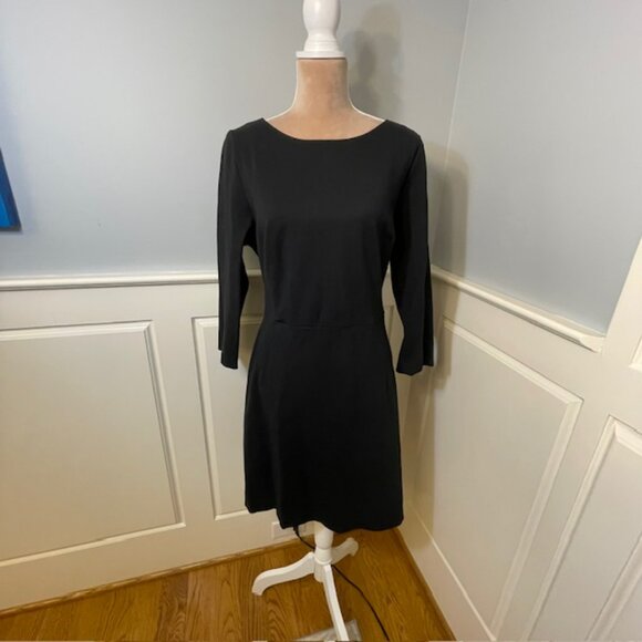 Spanx The Perfect A-line 3/4 Sleeve Shift Dress Pockets Black Style 20382R XL - Picture 4 of 12
